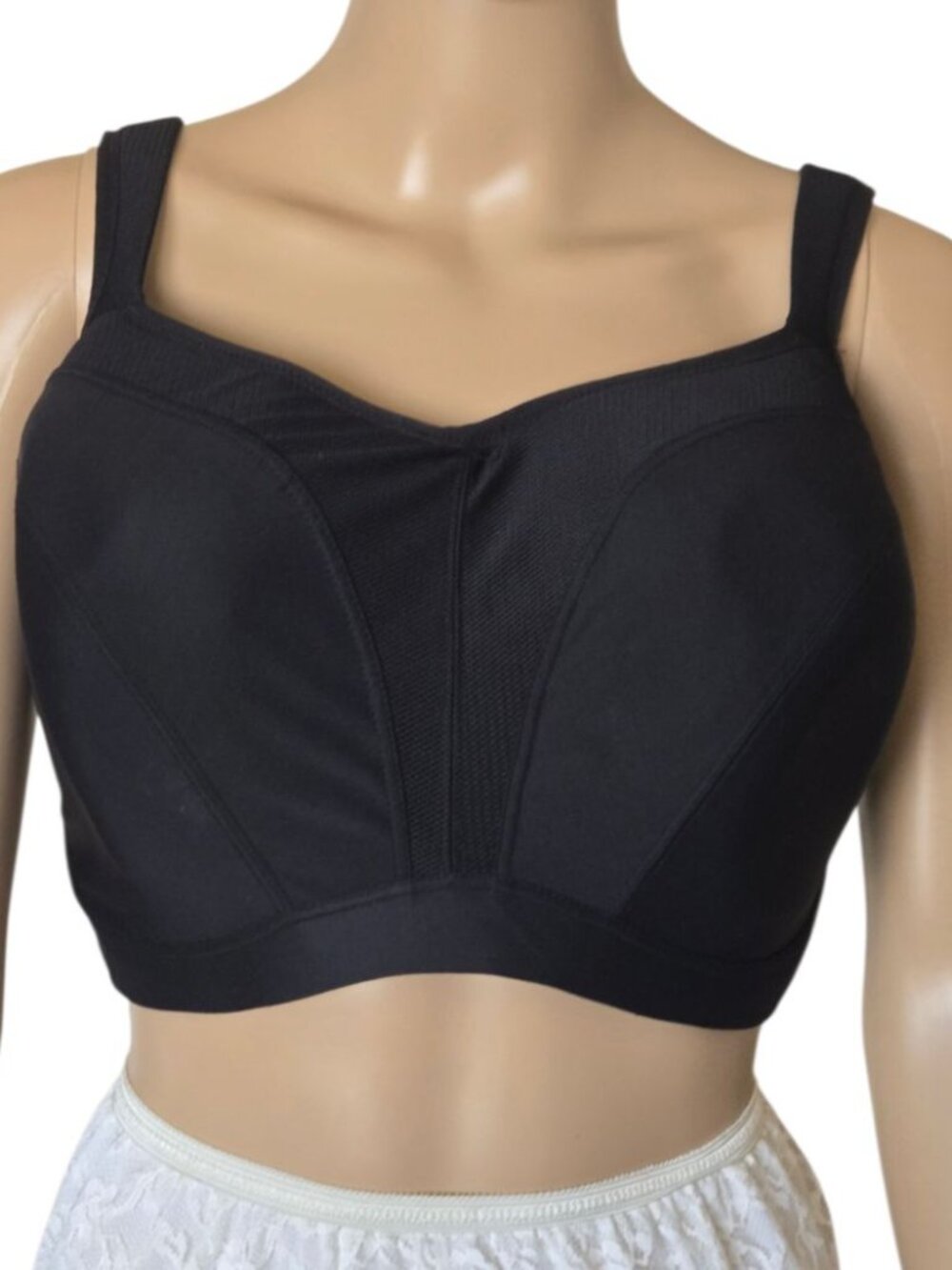 Panache Power Wired Sports Bra Racerback Black 5021 size 32J